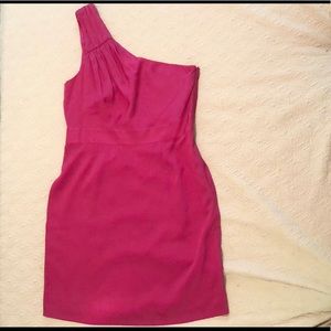 Banana Republic Pink One Shoulder Cocktail Dress